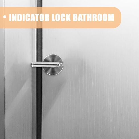 ULTECHNOVO Bathroom Door Lock with Occupied Vacant Indicator, Thickened Round Handle Toilet Privacy Latch for Public Restroom Partition, Commercial Bathroom Bolt Lock in Saudi Arabia
