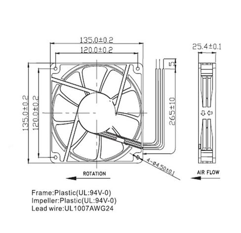 13525 135mm DC 12V 0.70A 135 * 25mm Cooling Fan ADN512UB-A90 ADN512UB-A91 AFB1312M in Saudi Arabia