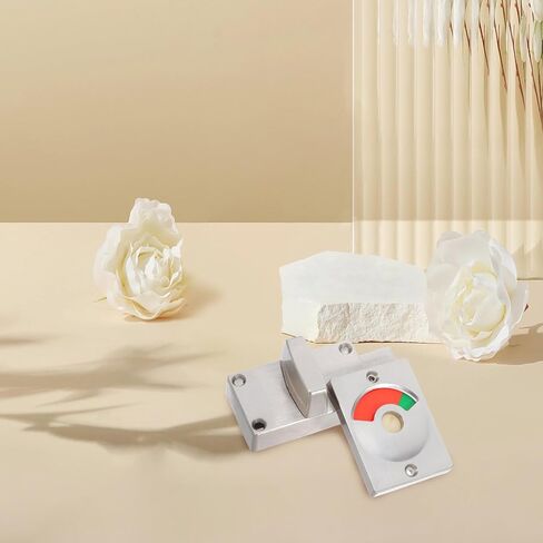 قفل باب بمؤشر مزدوج اللون من Luxshiny مع مقبض للحمام والحمامات العامة، مزلاج خصوصية من الفولاذ المقاوم للصدأ مع شاشة شاغرة مشغولة لأبواب المرحاض، قفل تقسيم متعدد الاستخدامات لـ in Saudi Arabia