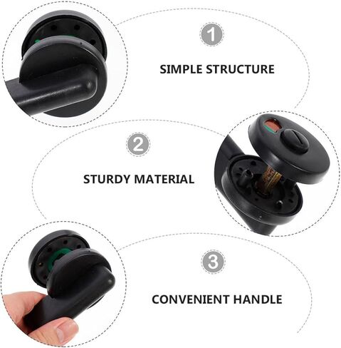 SHERCHPRY 3pcs Commercial Keyless Door Lock with Vacant Occupied Indicator for Public Restrooms Easy Installation Privacy Bathroom Door Bolt Lock Security Latch for Efficient Use in Saudi Arabia