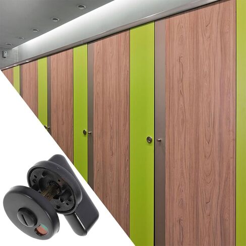 SHERCHPRY 3pcs Commercial Keyless Door Lock with Vacant Occupied Indicator for Public Restrooms Easy Installation Privacy Bathroom Door Bolt Lock Security Latch for Efficient Use in Saudi Arabia