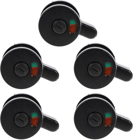SEWACC 5pcs Plastic Public Toilet Door Lock with Privacy Indicator Rotatable Handle for Restroom Cubicle Doors Sturdy Partition Lock Easy Installation for Bathroom Use in Saudi Arabia