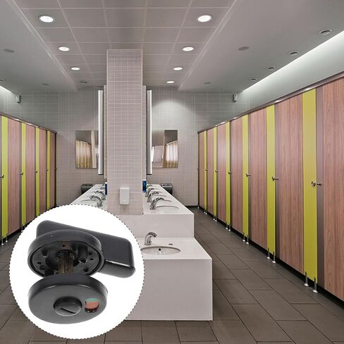 SEWACC 5pcs Plastic Public Toilet Door Lock with Privacy Indicator Rotatable Handle for Restroom Cubicle Doors Sturdy Partition Lock Easy Installation for Bathroom Use in Saudi Arabia