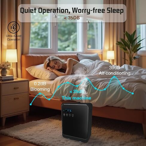 Waterless Essential Oil Diffuser 2000 Sq Ft, Cold Air Oil Scent Diffusers with Timer 250ml, Bluetooth App Control Aromatherapy Diffuser Machine for Home, Office, Hotel (Black) in Kuwait