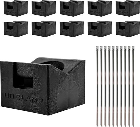 مجموعة مشابك الأنابيب V-BAT™ - مشبك تثبيت مسطح عالمي مقاس 3/8 بوصة إلى 5 بوصة مع شريط من النايلون أو الفولاذ المقاوم للصدأ - غلاف HDPE اختياري - 10 عبوات أو 100 عبوة - صنع في الولايات المتحدة الأمريكية (V-BAT + حزام غير قابل للصدأ، 10) in Saudi Arabia