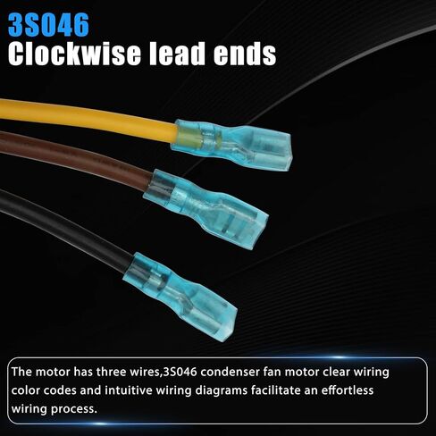 3S046 Condenser Fan Motor 1/10 HP,208-230 Volt, 60HZ 1100 RPM,5KCP39BGY540S,Fit for Carrier HC33GE235 HC33GE235A in Kuwait