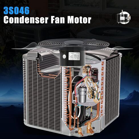 3S046 Condenser Fan Motor 1/10 HP,208-230 Volt, 60HZ 1100 RPM,5KCP39BGY540S,Fit for Carrier HC33GE235 HC33GE235A in Kuwait