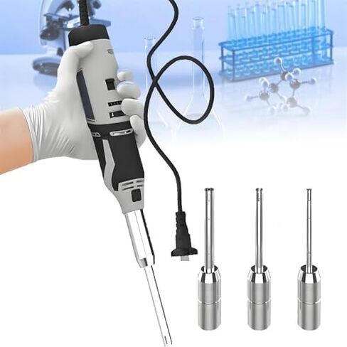 High-Speed Handheld Homogenizer for Lab 6 Adjustable Gears 0.5-250ml Dispersing Mixer Includes 6mm 8mm 10mm Mixing Heads Ideal for Laboratory Use in Saudi Arabia