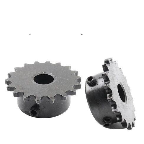 Steel Heavy Duty Motor Pinion Gear 2pieces 05B 9-20 Teeth Industrial Sprocket Gear Motor Chain Drive Sprockets 45# Steel Blackening 2.5 Points Bore 8mm(17Teeth) in Saudi Arabia