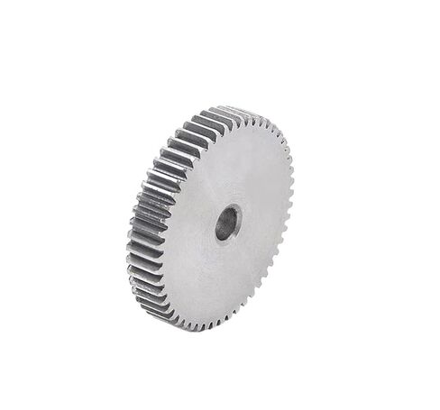 ترس ترس محرك فولاذي شديد التحمل قطعة واحدة ترس حفز 1 وضع 44-59 سُمك الأسنان 10 مم 45# تروس محرك نقل صناعية مسطحة من الفولاذ الكربوني 1 متر (55 سنًا-OD 57 مم) in Kuwait