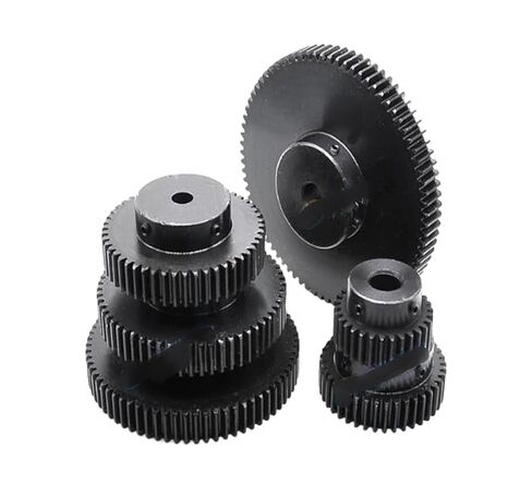 Steel Heavy Duty Motor Pinion Gear Spur Gear 1.5M 12-35T Metal Transmission Bore 6/8mm Surface Blackening(1.5M-15T-Bore 5mm) in Saudi Arabia