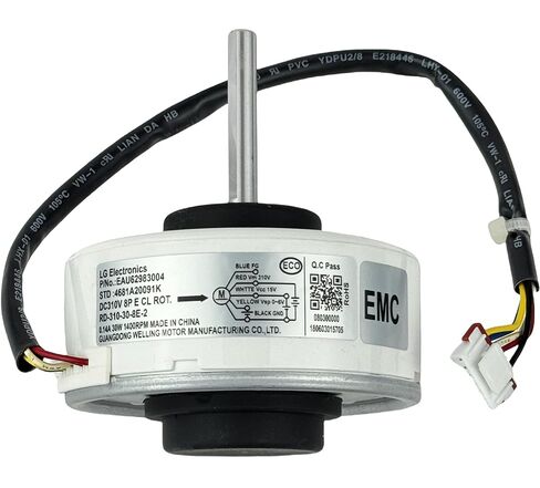 محرك مروحة مكيف الهواء EAU62983004 4681A20091K RD-310-30-8E-2 SIC-41CVJ-F130-5، محرك تيار مستمر لمكيف الهواء العاكس مناسب لمكيف الهواء LG العاكس، DC310V 30W 0.14A CCW 1400RPM in Saudi Arabia