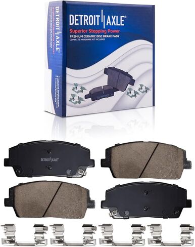 Detroit Axle - Rear Brake Kit for Mitsubishi Outlander Sport PHEV RVR, Disc Brake Rotors Ceramic Brakes Pads with Hardware Replacement : 11.89" inch Rotors in Saudi Arabia
