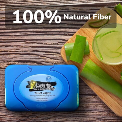 Wipe Dispenser & Toilet Wipes – 60 Count, Multipurpose Flushable Wipes, Aloe Extract, Unscented, Easy-to-Use with Pop Up Dispenser, Septic Safe, Perfect for Potty Training & Bathroom Hygiene in Kuwait