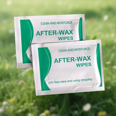 After Wax Wipes 30pcs - Post Hair Removal Oil Wipes for Effortless Residue Removal & Skin Calming with Aloe & Prunus Oil - Refill Pack for Face and Body Treatment in Kuwait