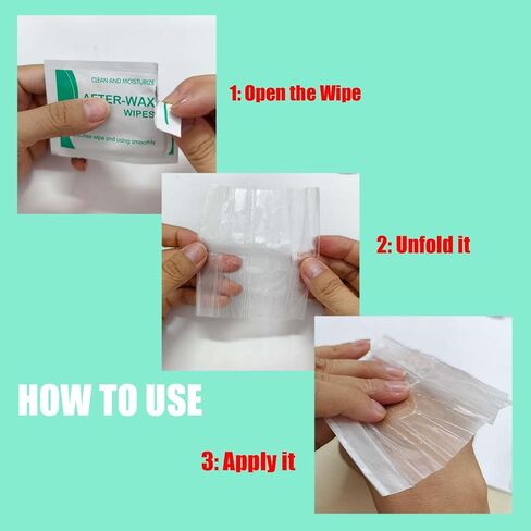 After Wax Wipes 30pcs - Post Hair Removal Oil Wipes for Effortless Residue Removal & Skin Calming with Aloe & Prunus Oil - Refill Pack for Face and Body Treatment in Kuwait