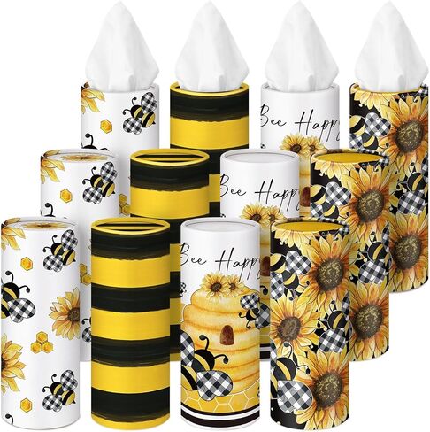 Fourluoo 12 Pack Oil Painting Flower Tissue Cylinder Holder Bulk with 3 Ply Facial Tissues Floral Round Napkin Holders Cylinder Colorful Travel Paper Tubes Bulk Napkin for Spring Travel Bathroom Decor in Saudi Arabia