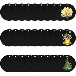 30 قطعة من الفراغات الدائرية من الأكريليك الشفاف، وألواح صفائح الأكريليك، وقرص فارغ من البلاستيك لديكور عيد الميلاد في الهالوين in Kuwait