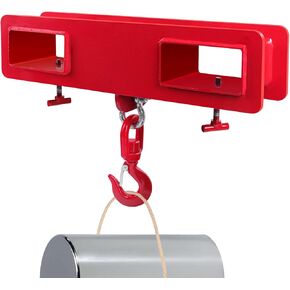 Forklift Lifting Hook, 4400lbs Capacity Forklift Lifting Hoist, with Swivel Hook and Two Large T-Screws, Forklift Mobile Cran Lifting Hook (red) in Saudi Arabia