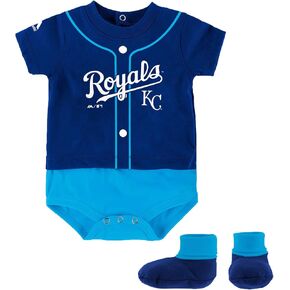 Kansas City Royals Blue Infants Tiny Player Creeper Bib & Bootie Set in Kuwait