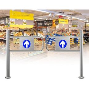 Automatic Rebound Swing Gate Wide Stainless Steel Entrance Manual Door，Automatic Swing Gate for Supermarkets & Warehouses - 140x100cm Pedestrian Door, Durable Aisle Barrier, Convenient Acces in Kuwait