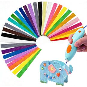 32 Colors 320 Pcs 3D Doodler Pen Filament Refills for 3Doodler Start+ Only - Low-Temp PCL 2.5mm 3doodler Refill Packs, 26 Rainbow + 6 Glow in the Dark, Each 10pcs, Includes 3D Pen Drawing Book in Saudi Arabia