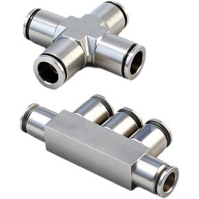304 Stainless Steel Pneumatic Quick Plugs Connector Air Tube Five Way PK8/four-way PZA6 1Pcs(PZA12) in Kuwait