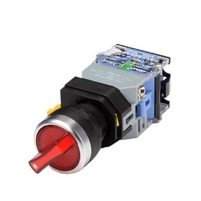 LA38-11XD/2 مفتاح زر ضغط دوار مع مصباح 22 مم 2 موضع 3 أوضاع قفل LED مفاتيح متعددة الألوان اختيارية 1NO 1NC (أحمر، 2P1NO 1NC-12V) in Kuwait