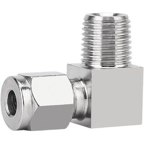 304 Stainless Steel Double Card Sleeve Joint PL8-02 Right Angle Pipe Copper Pneumatic 1Pcs(304卡套PL4-01) in Kuwait