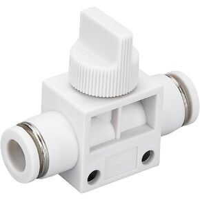 هوائي تخفيف الضغط صمام HVFF8 البلاستيك اليد موصل سريع أنابيب الهواء دليل التبديل خط أنابيب تعمل باليد 1 قطعة (Btc6 (أسود)) in Kuwait