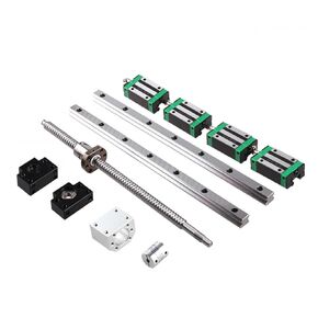 RU EU HGR20 دليل خطي مربع 2 مجموعات HGR20 + HGH20CA + SFU1605 الكرة المسمار 5 مللي متر الرصاص + BK12BF12 المحرك الخطي باستخدام الحاسب الآلي (HGR20-300 1605-350) in Kuwait