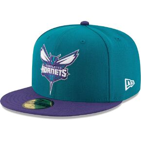 قبعة New Era NBA Charlotte Hornets للرجال بلونين 59FIFTY، مقاس 6.875، أزرق مخضر in Kuwait