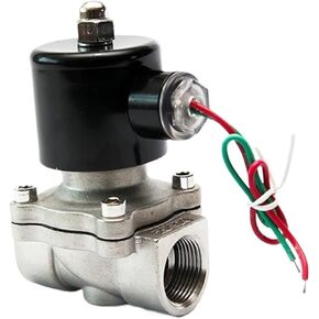 1/2 "3/8" 3/4 "1" صمام الملف اللولبي من الفولاذ المقاوم للصدأ مغلق عادةً 220VAC 12VDC 24VDC 110VAC 24VAC صمام الملف اللولبي (2"،G_220VAC) in Kuwait