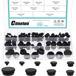 120 قطعة 9 أحجام سيليكون المقابس مجموعة متنوعة 3 مللي متر 4 مللي متر 5 مللي متر 6 مللي متر 7 مللي متر 8 مللي متر 10 مللي متر 13 مللي متر 16 مللي متر أسود سيليكون المفاجئة في قفل ثقب المقابس للثقوب المستديرة أثاث أسلاك السيارة in Kuwait