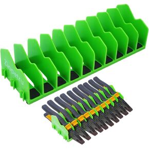 Ziopetru Plier Organizer Rack, 10-Slot Pliers Organizer for Tool Box Drawer, Tools Organizers Players with Non-Slip Rubber Base, Fits 0.8" Tools, 3" H Drawers（1 Pack in Kuwait