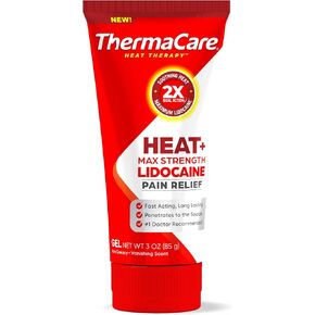 ThermaCare Heat + Max Strength 4% Lidocaine Gel, Dual Action Pain Relief with Patented Heatwave Technology, Fast-Acting Topical Gel for Back, Neck, Muscles & Joints in Kuwait