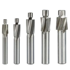 5 قطعة HSS Counterbore نهاية مطحنة M3-M8 الطيار الشق أداة قاطعة المطحنة وسع نهاية المطاحن للخشب المعادن الحفر in Kuwait