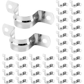 40 Pcs 1 Inch Stainless Steel Conduit Clamps,Heavy Duty 2 Hole Strap U Bracket Rigid Pipe Straps,Metal Tension Tube Clip for EMT Conduits,Pipe Fixing on Various Surfaces in Saudi Arabia