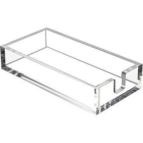 حامل مناديل أكريليك، صينية، حامل مناشف ورقية لسطح المكتب للمطبخ والحمام وغرفة المعيشة وغيرها من الأماكن المنزلية، 9 * 5 * 1.8 بوصة in Kuwait