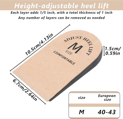 2 Pcs Height Increase Inserts, Heel Lifts, Adjustable Heel Lifts for Shoes, Heel-Lifts for Leg Length Discrepancy, Brown Heel-Pads for Women Man (4 Inch) in Saudi Arabia
