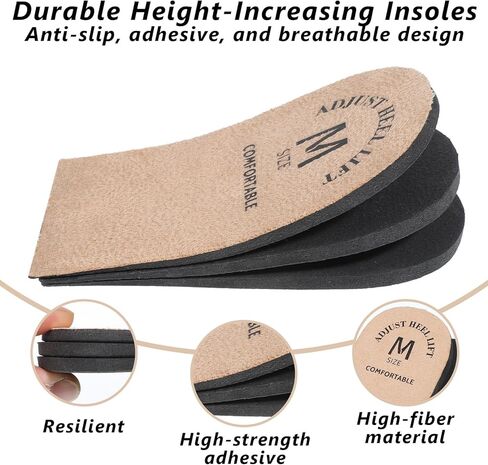 2 Pcs Height Increase Inserts, Heel Lifts, Adjustable Heel Lifts for Shoes, Heel-Lifts for Leg Length Discrepancy, Brown Heel-Pads for Women Man (4 Inch) in Saudi Arabia