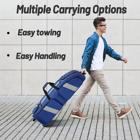 Catchers Gear Bag, Baseball Bag with Wheels, Large Capacity Softball Bag with Multiple Pockets and Separate Shoe Compartment, Multiple Carrying Options Catchers Bag with Fence Hooks in Kuwait