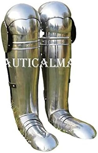 درع الساق لحارس الساق من العصور الوسطى من Nautical-Mart، أرجل اللوحة، cuisses مع بولينز، زي Sabaton in Kuwait