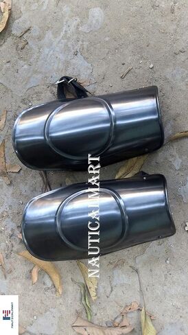 زي الهالوين ذو اللون الأسود من Nautical-Mart Conquest من العصور الوسطى، واقيات الذراع الفولاذية، درع داعم in Kuwait