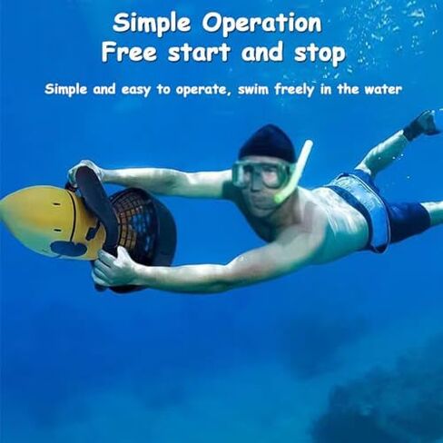 سكوتر البحر تحت الماء للبالغين - معزز للغوص والسباحة بقدرة 500 وات، سكوتر مائي ببطارية الرصاص الحمضية مزدوج السرعة لاستكشاف البحيرة والمحيطات وحمام السباحة in Kuwait