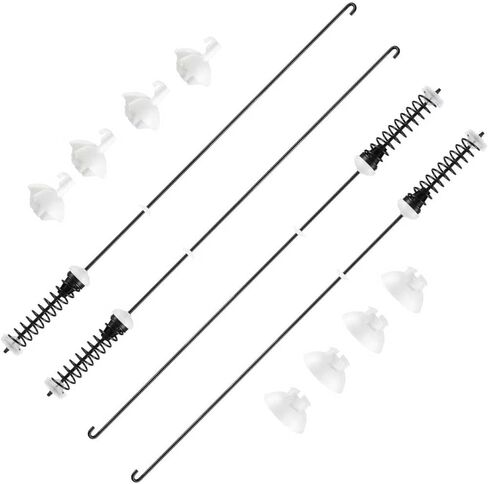 ترقية WH16X10159 & WH16X10158 (2025) مجموعة قضيب تعليق الغسالة زنبركية 4 قطع متوافقة مع غسالة GE Hotpoint، قطعة بديلة 2754602 2754603 AP5632406 AP5632455 EAP3654190 EAP3654191 in Kuwait