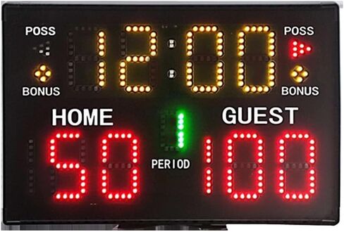 Digital Scoreboard with Buzzer, 5-Level Brightness Adjustment, with Remote Control, 30 Meters Long Distance Control, for Many Indoor/Outdoor Competitions in Kuwait
