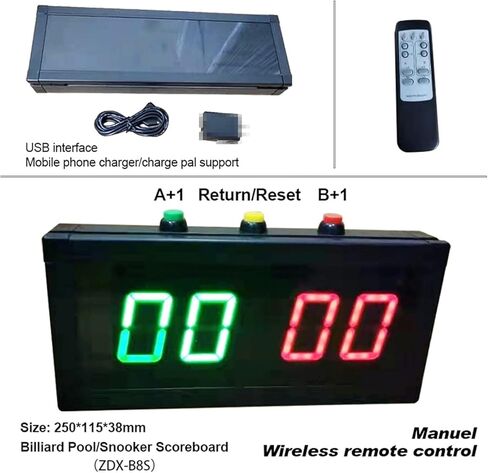 Digital Scoreboard, Portable Desktop Scoreboard, Professional Scoring Clock, Indoor Multi Item Scorekeeper in Kuwait
