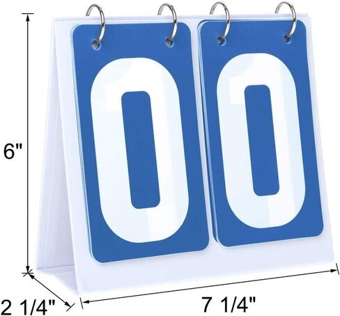 2 Sets Portable Flip Scoreboard for Multi Sports 00-99Reminder to Turn Over The Scores, Brand Scores, Six-Digit Mid-Career Exam,Grey+red Card in Saudi Arabia