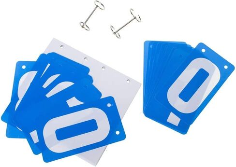 2 Sets Portable Flip Scoreboard for Multi Sports 00-99Reminder to Turn Over The Scores, Brand Scores, Six-Digit Mid-Career Exam,Grey+red Card in Saudi Arabia